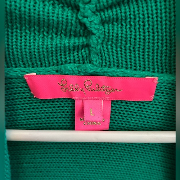 Like New Lilly Pulitzer Light Green Tatum Fringe Cardigan, Size Large - Picture 7 of 12